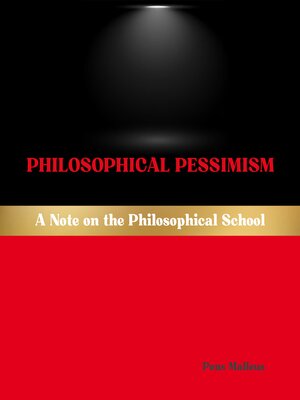 cover image of Philosophical Pessimism